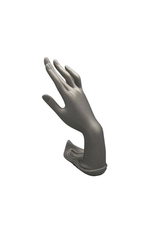Yerli Üretim Polyester Malzeme Gri Renk 22 / 8,5 Cm Takı Sergileme El Mankeni