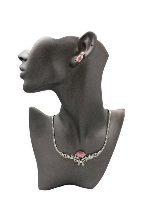 Yerli Üretim Polyester Malzeme Gri Renk 28 / 18 Cm Takı Sergileme Mankeni