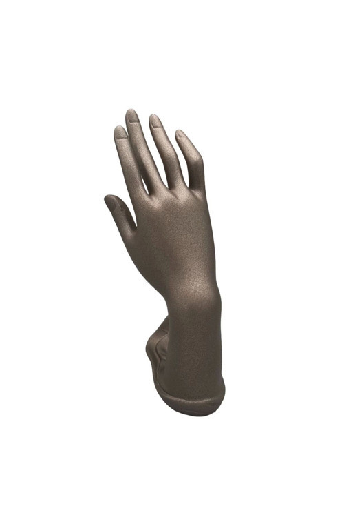 Yerli Üretim Polyester Malzeme Kahve Renk 22 / 8,5 Cm Takı Sergileme El Mankeni