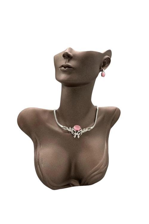 Yerli Üretim Polyester Malzeme Kahve Renk 33 / 26 Cm Takı Sergileme Mankeni