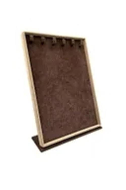 Süet Kumaş Tırnaklı Kahve Renk 34/24 Cm Ayaklı Tırnaklı Tesbih Takı Standi