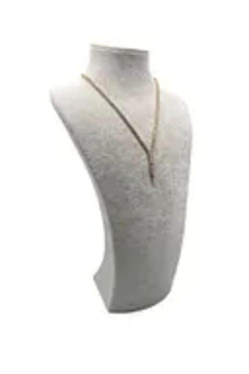 Süet Kumaş Elisia Manken Krem Renk 40/20 Cm Kolye Gerdanlık Takı Sergileme Mankeni