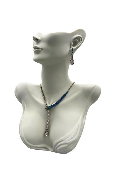Polyester Malzeme Beyaz Renk 33 / 26 Cm Takı Sergileme Mankeni