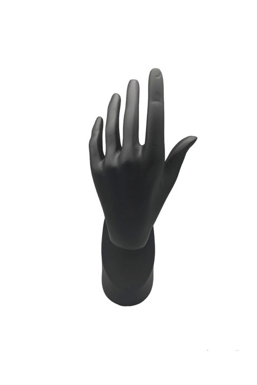 Yerli Üretim Polyester Malzeme Siyah Renk 30 / 12 Cm Takı Sergileme El Mankeni