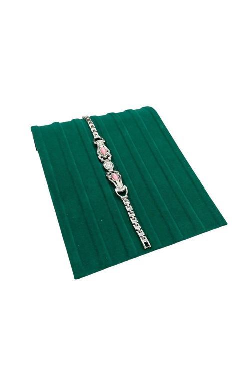 Süet Kumaş Yeşil Renk 23/16 Cm Bileklik Künye Standi