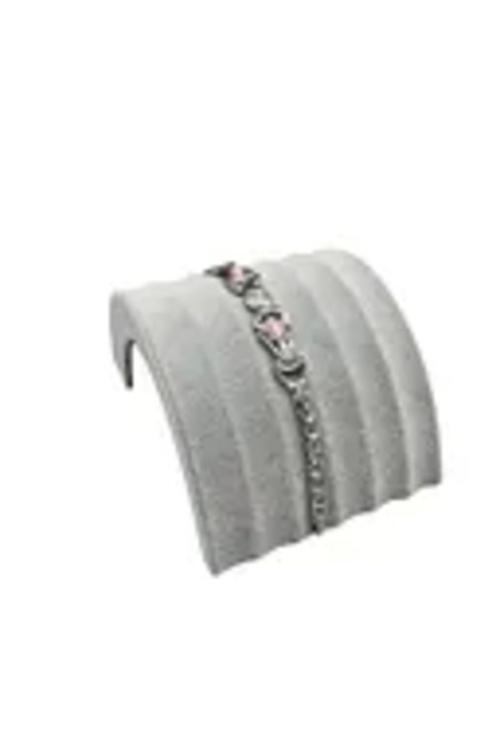 Süet Kumaş Gri Renk 14 /11 Cm Bileklik Künye Standi