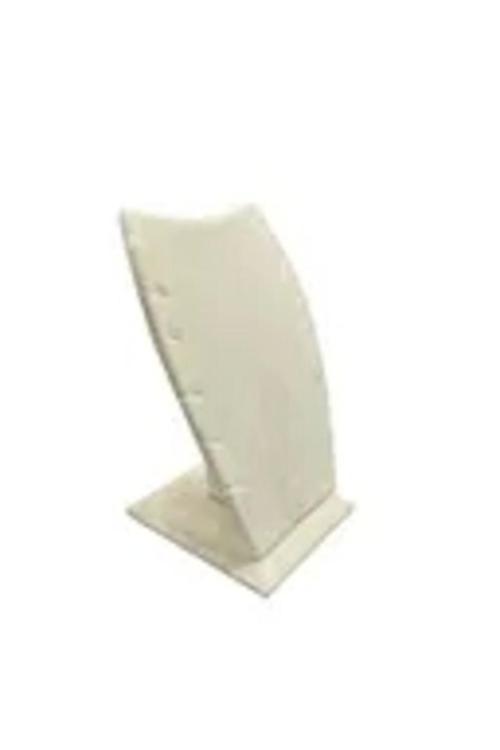 Dubai Model Süet Kumaş Krem Renk 18/9 Cm Kolye - Zincir Ayaklı Stand