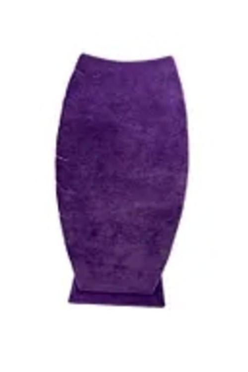 Dubai Model Süet Kumaş Mor Renk 18/9 Cm Kolye -Zincir Ayaklı Stand