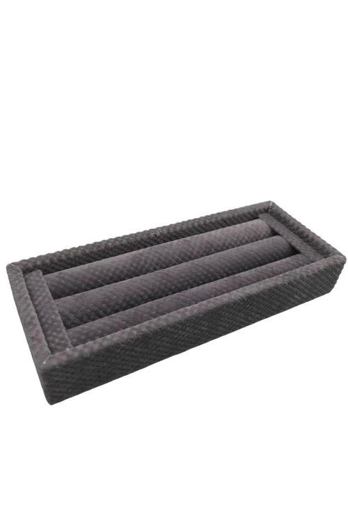 Ufak Boy Keten Kumaş Füme Renk 18 / 7 Cm Rulo Çekmece Içi Yüzük Standı