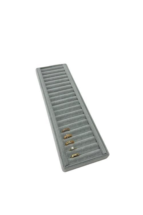Yerli Üretim Süet Kumaş Gri Renk 35/11 Cm Kelepçe-Bileklik Sergileme Standı
