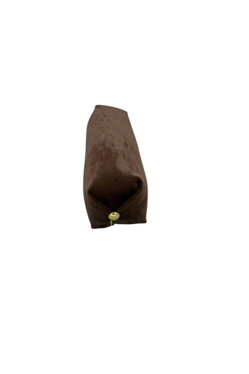 Süet Kumaş Kahve Renk 20 Cm Rulo Takı Yastığı