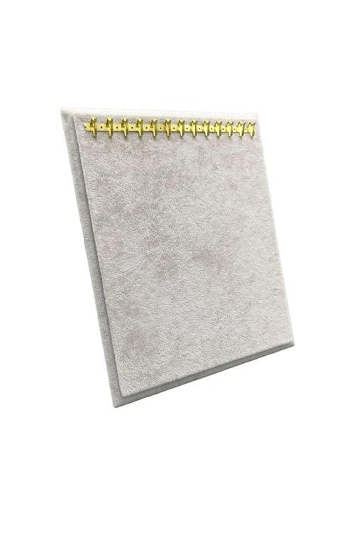Süet Kumaş Krem Renk 20/16 Cm Ayaklı Kanca Bileklik Sergileme Standı