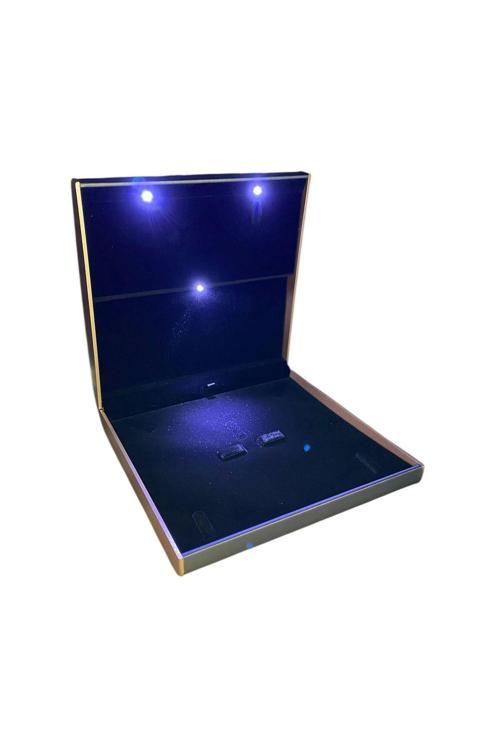 Işıklı Deri Üçlü Set Kutusu