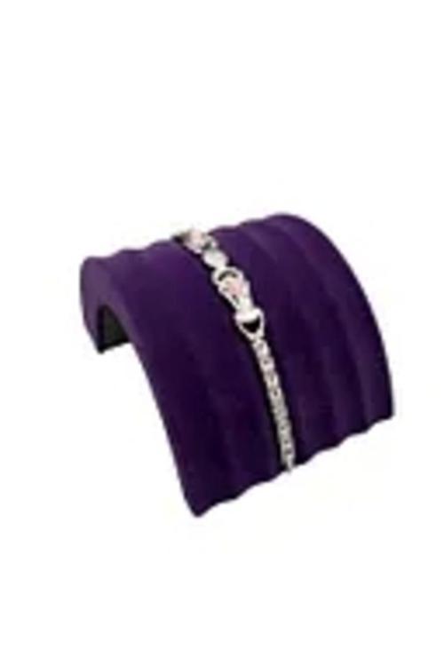 Süet Kumaş Mor Renk 14 /11 Cm Bileklik Künye Standi