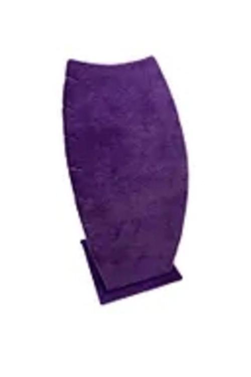 Süet Kumaş Mor Renk 25/12 Cm Kolye -Zincir Ayaklı Stand