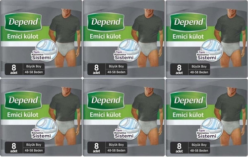 Emici Külot Hasta Bezi Büyük Erkek 48 Adet (6pk*8)