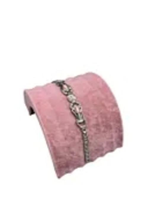 Süet Kumaş Pembe Renk 14 /11 Cm Bileklik Künye Standi