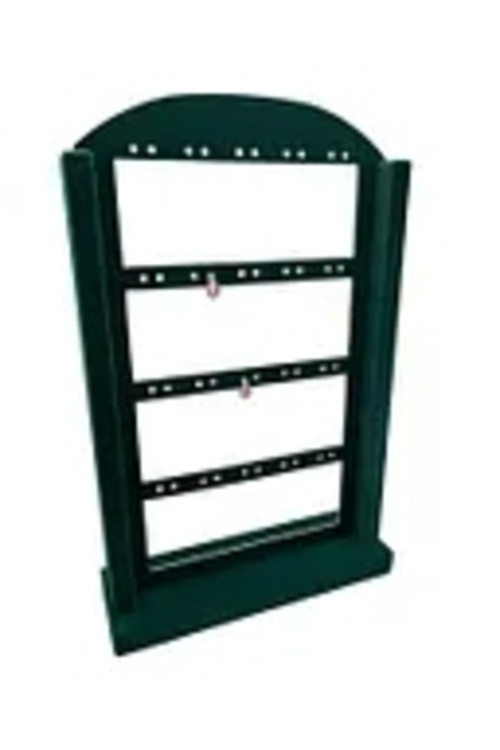 Yerli Üretim Süet Kumaş Yeşil Renk 36 /22 Cm Ayaklı Küpe Standı