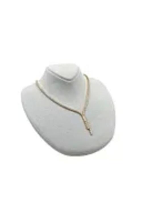 Süet Kumaş Rose Manken Gri Renk 20/18 Cm Kolye Gerdanlık Takı Sergileme Mankeni