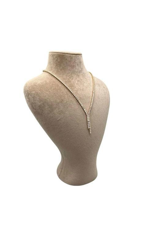 Yerli Üretim Zeus Model Süet Kumaş Sütlü Kahve Renk 29/ 22 Cm Takım Kolye Sergileme Mankeni