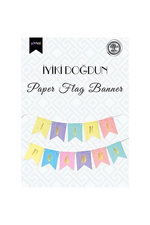 Makaron Renkler İyi ki Doğdun Harf Afiş