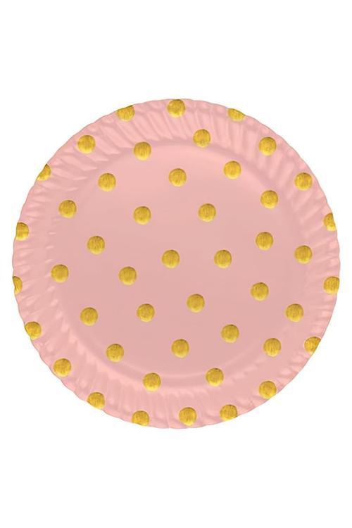 Pastel Düşler Somon Karton Tabak