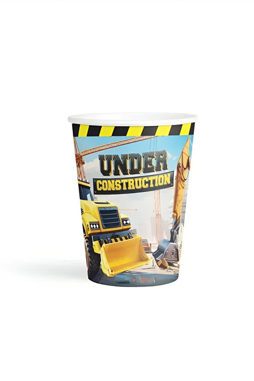 İnşaat Makineleri Karton Bardak 200ml