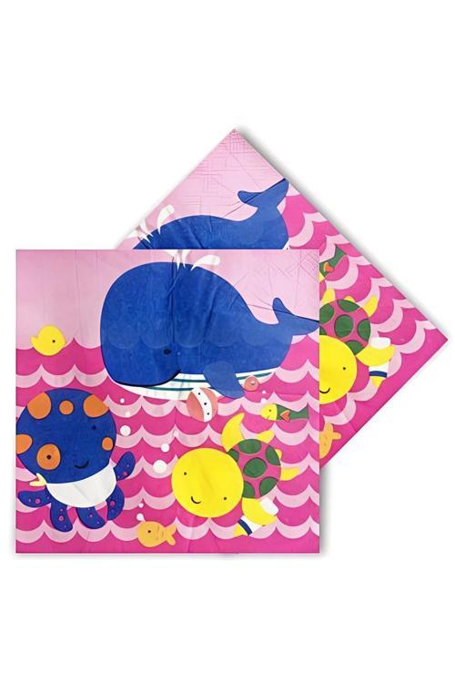 Cheerful Fishes Paper Napkins Pink