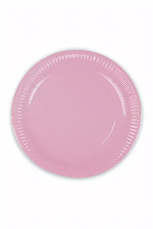 Pembe Makaron Karton Tabak 23cm