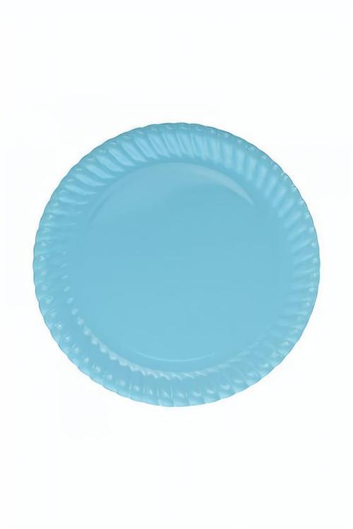 Açık Mavi Mavi Karton Tabak 23cm