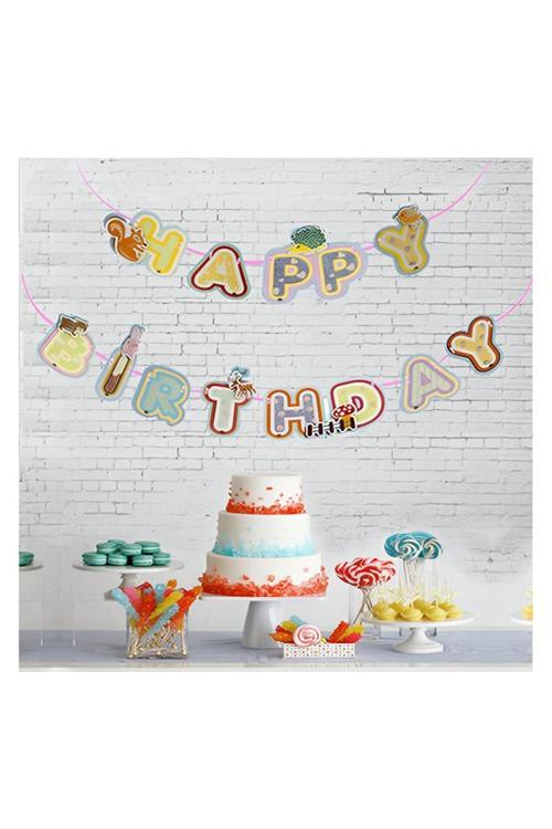 Happy Birthday Simli Harf Afiş