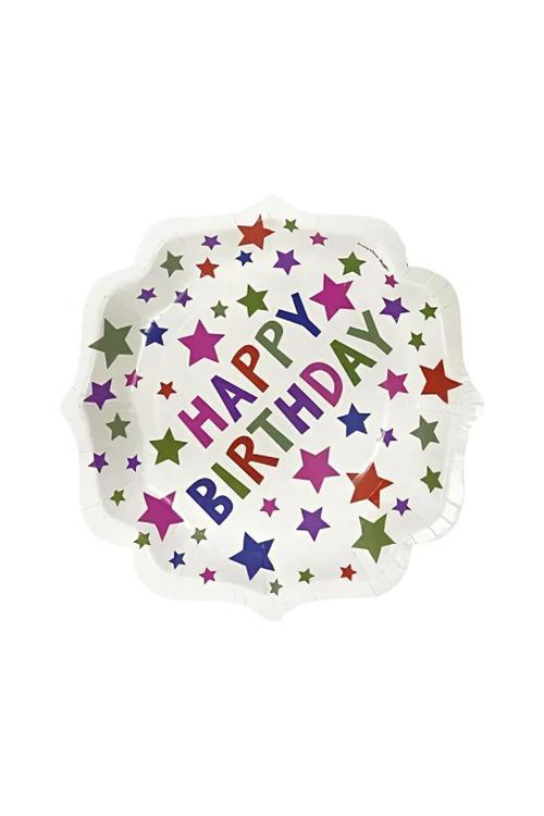 White Stars Karton Tabak 23cm
