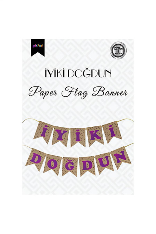 Kraft İyi Ki Doğdun Banner with Purple Letters