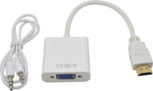 Hdmi To Vga Kablo Çevirici Dönüştürücü Ses Destekli Hdmı