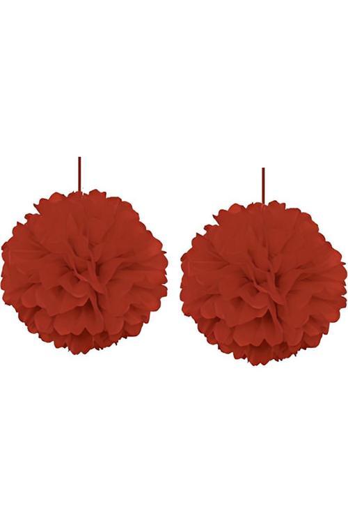 Red Decoration Puff - 2pcs