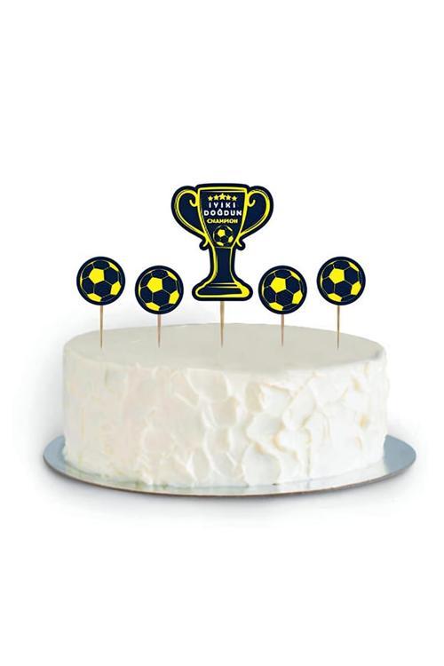 Champion Sarı Lacivert Cupcake Süsü
