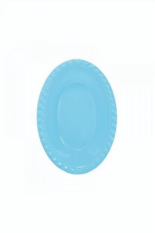 Açık Mavi Plastik Oval Kase