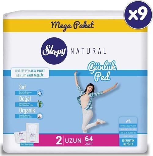 Natural Günlük Ped Uzun 9X64 Adet