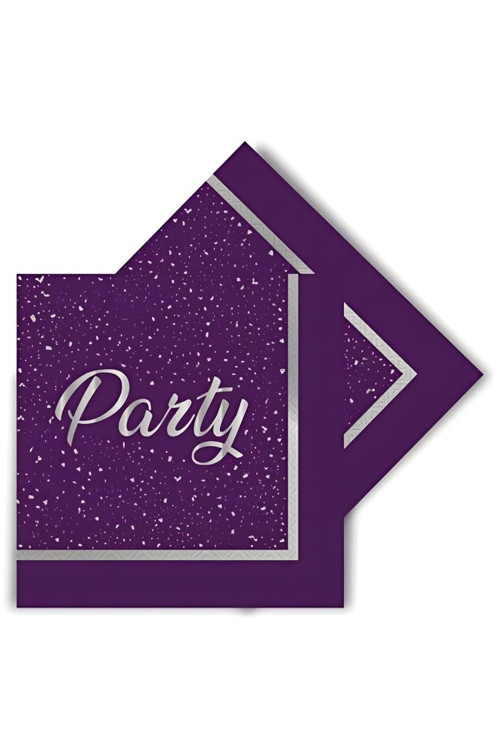 Party Time Paper Napkins Purple