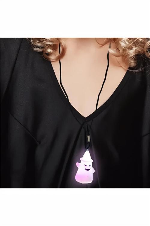 Halloween Light Up Necklace - Ghost