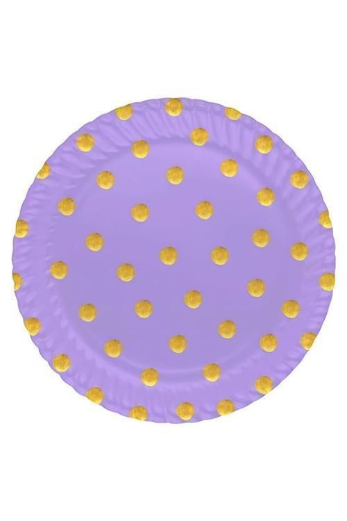 Pastel Düşler Lila Karton Tabak