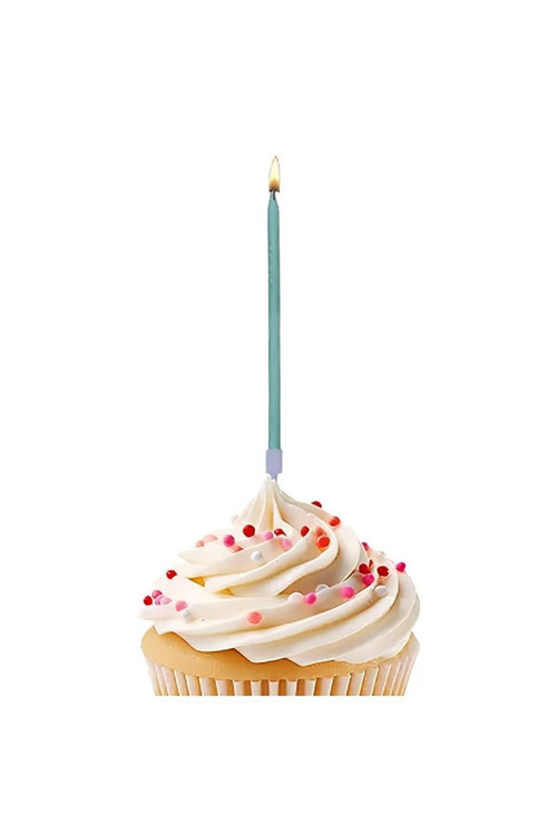 Retro Birthday Candles - Blue
