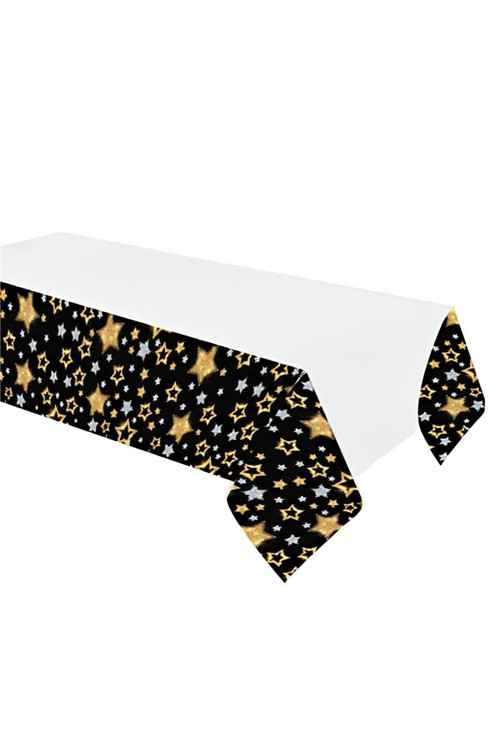 The Stars Plastic Table Cover Black