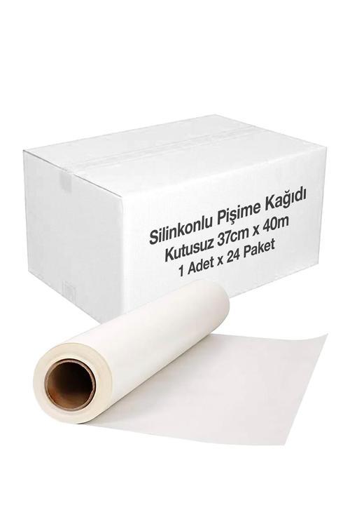 Kutusuz Ekonomik Silikonlu Pişirme Kağıdı 37cm X 40m 1 Adet X 24 Paket (koli)