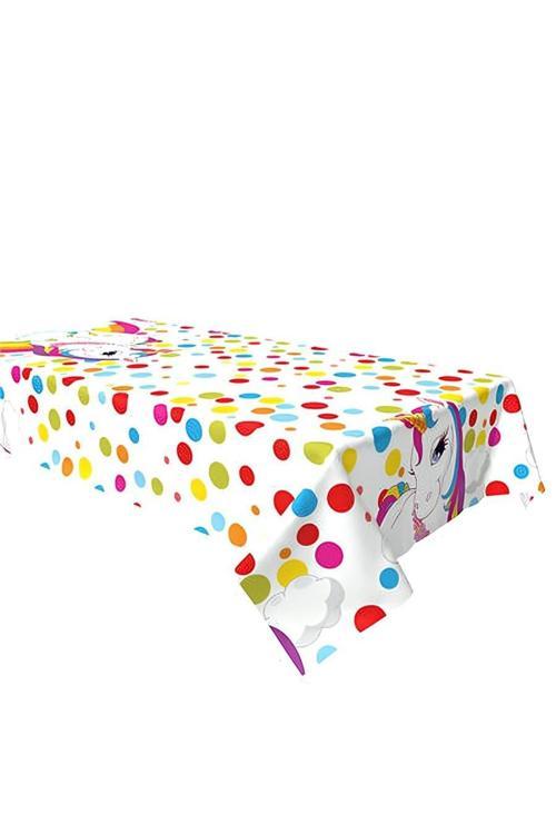 Rainbow Unicorn Plastic Table Cover
