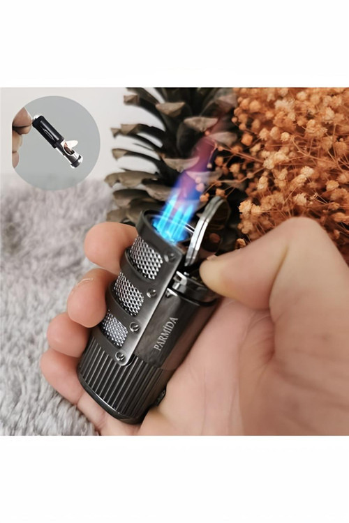 Antrasit Gri 3 Torch Rezistanslı Gazlı Çakmak & Cigar