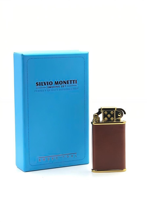 Silvio Monetti Altın Kahverengi Gazlı Çakmak