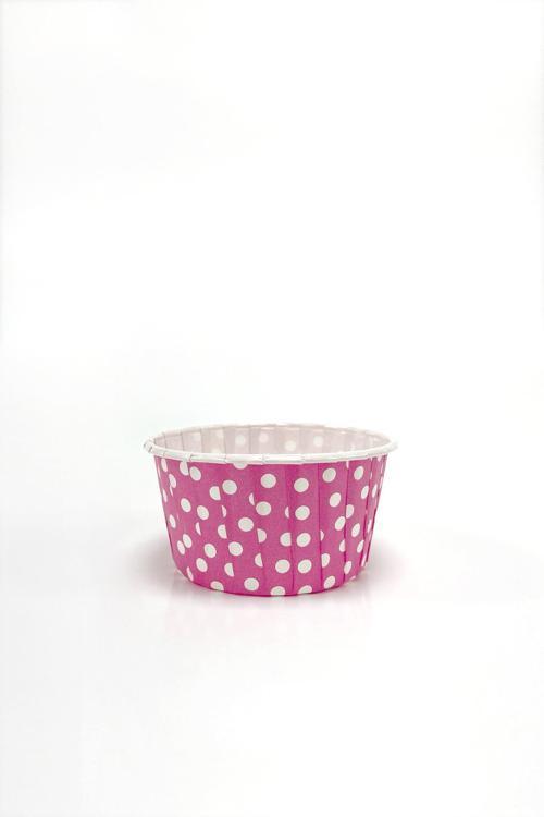 Dolphin Muffin Kek Kapsülü Pembe Puantiye Büyük Boy 50li