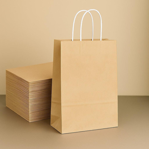 Roll-up Kraft Çanta Naturel Orta Boy 25x31cm 25li