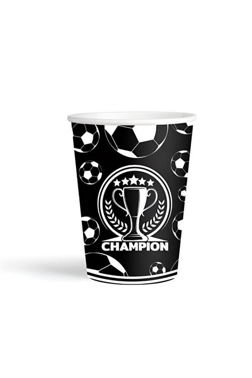 Champion Siyah Beyaz Karton Bardak